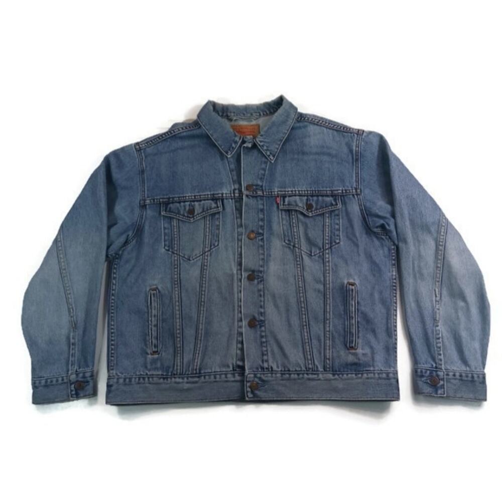 Levi Vintage Trucker Jean Jacket GUC  Size XL    W42 - Picture 1 of 9